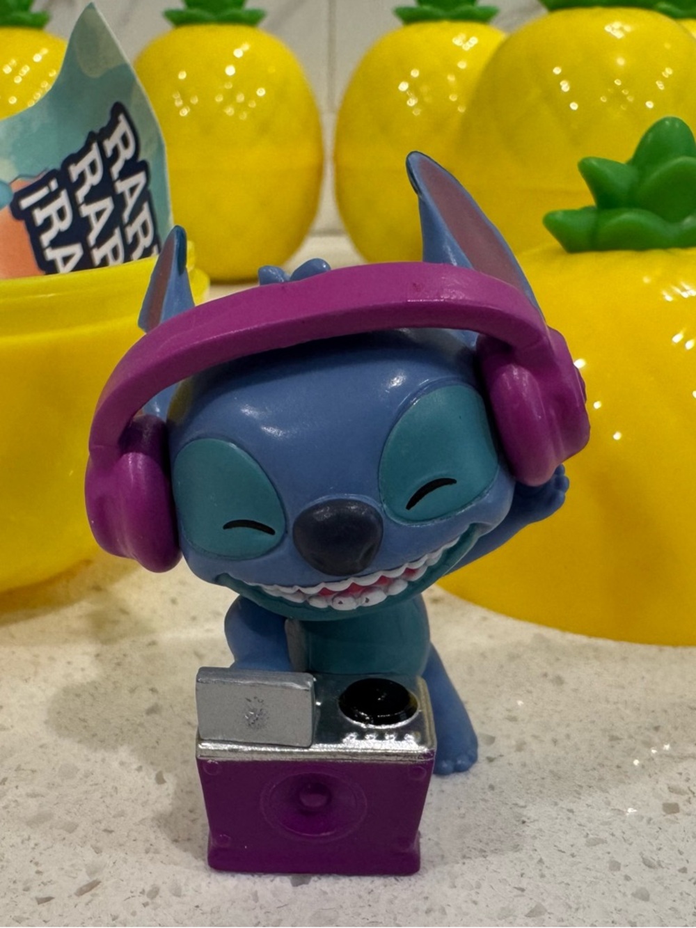 Disney Stitch DJ with Headphones 2” Figurine from Pineapple Mystery Collection